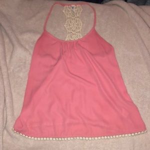 pink boutique racerback tank / camisole